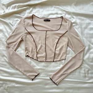 double tone crop top